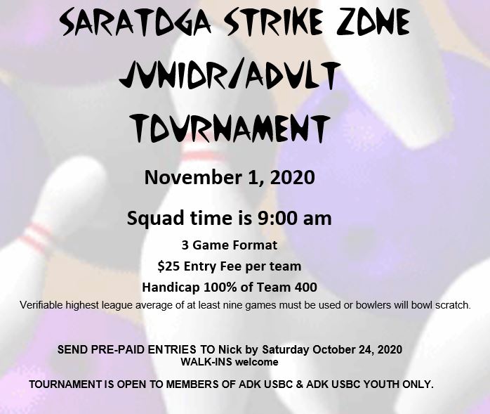 Saratoga Strike Zone > Leagues/Tournaments > Youth